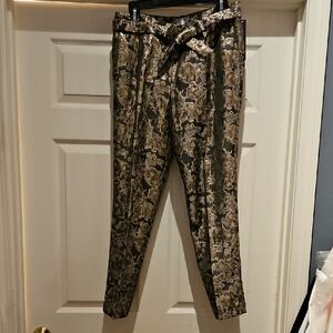 Gold and Black Lightweight Brocade Evening Pants
